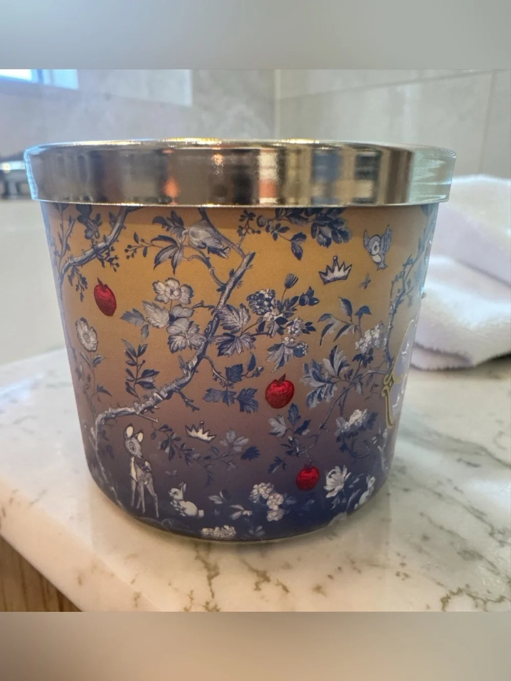 NWT Bath & Body Works Three Wick Snow White Princess Candle